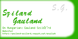 szilard gauland business card